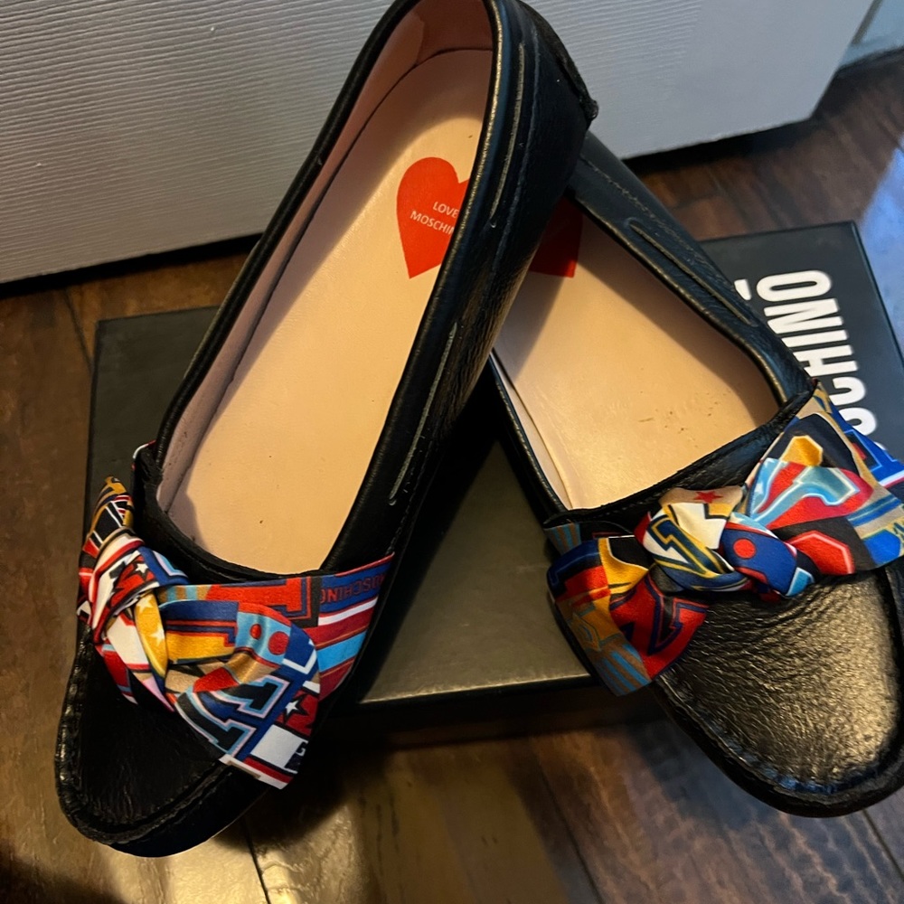 Love Moschino beautiful new flats . Got them from Neimen Marcus .
